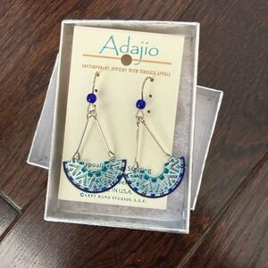 Blue and Silver Earrings